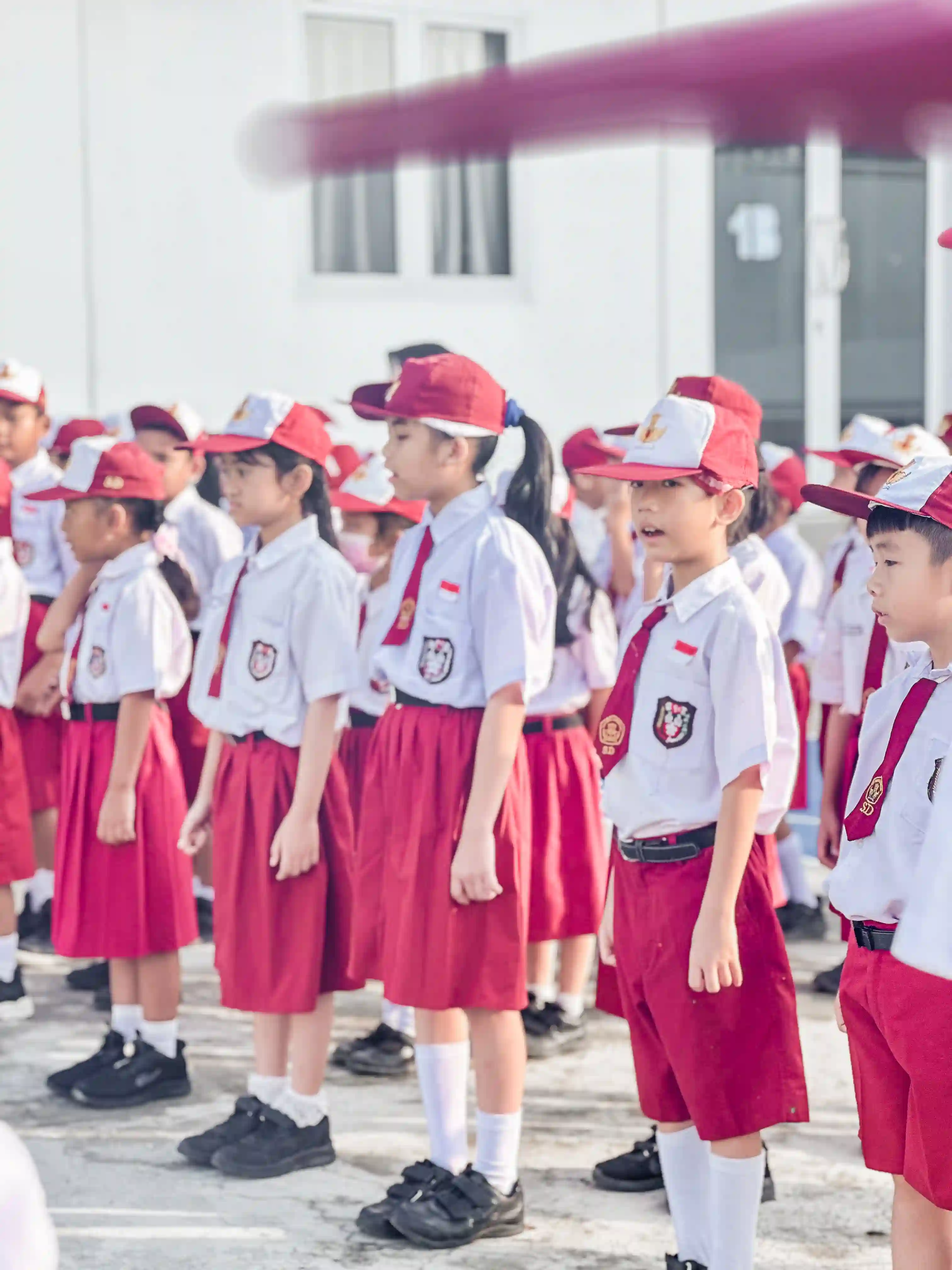 Upacara Bendera Pertama Siswa Kelas 1 SD Nusa Indah Palembang